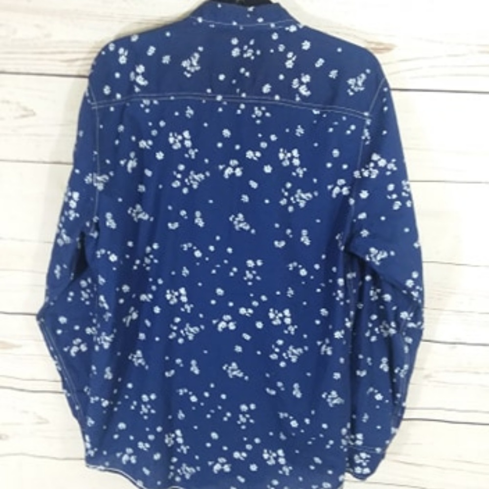 Tranquility & Mayhem Button Down Blue Shirt - image 3